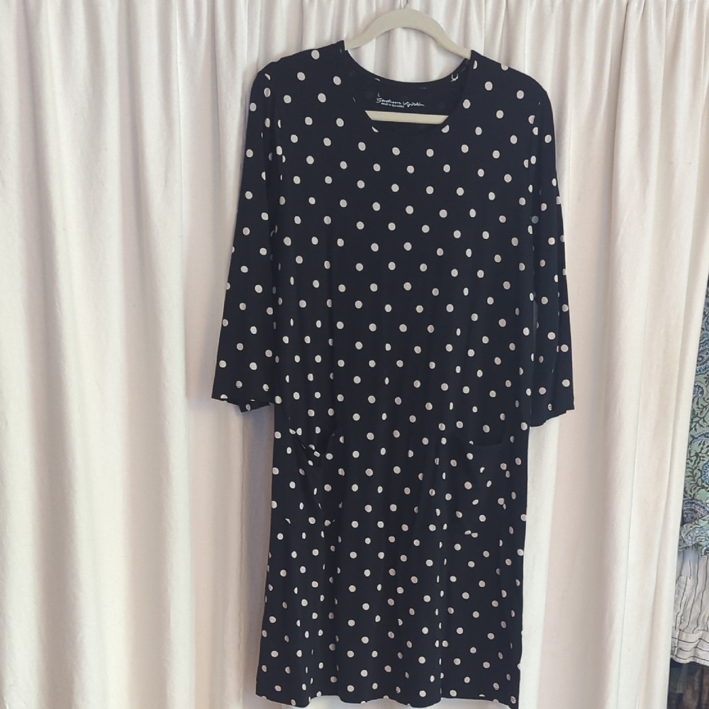 Gudrun Sjoden Black and White Polka Dot Dress